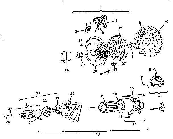 Starter Motor Group Diagram and Parts List for 422400-422499 0758-01 Briggs and Stratton Engine